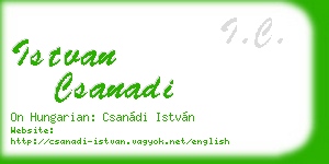 istvan csanadi business card
